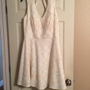 V Neck Sleeveless Evening Fit and Flare Midi